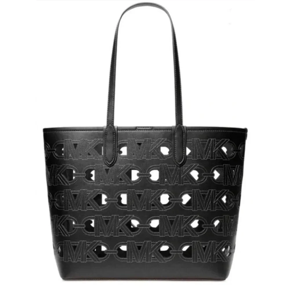 NWT Michael by Michael Kors Eliza Large East West Tote Black $298 [jb]